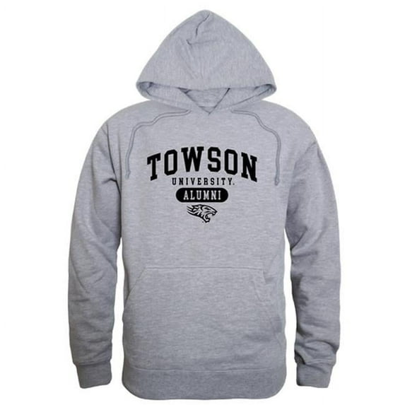 W Republic 561-153-HGY-03 Men Towson Tigers Alumni Hoodie, Heather Grey - Large