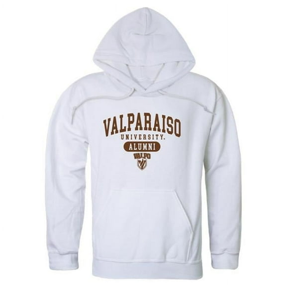 W Republic 561-154-WHT-02 Men Valparaiso Crusaders Alumni Hoodie, White - Medium