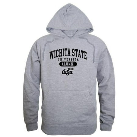 W Republic 561-158-HGY-04 Men Wichita State Shockers Alumni Hoodie, Heather Grey - Extra Large