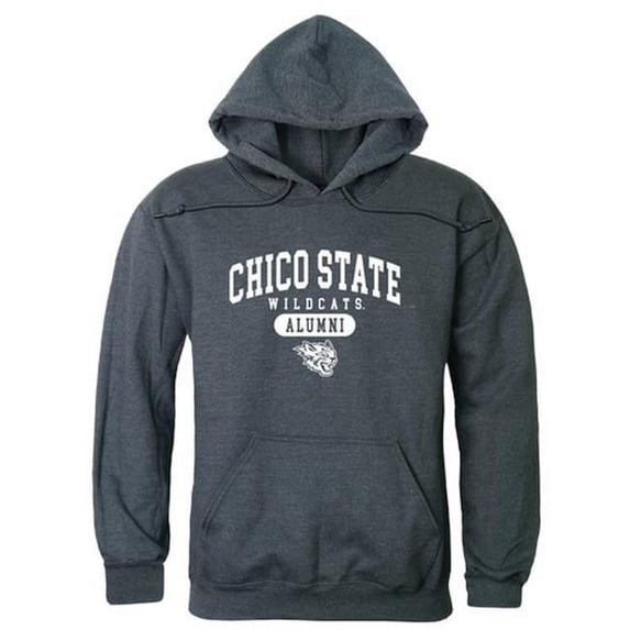 W Republic 561-163-HCH-01 Men Cal State Chico Wildcats Alumni Hoodie, Heather Charcoal - Small