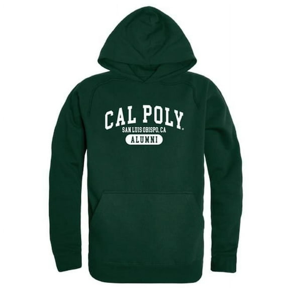 W Republic 561-167-FOR-02 Men Cal Poly Mustangs Alumni Hoodie, Forest Green - Medium
