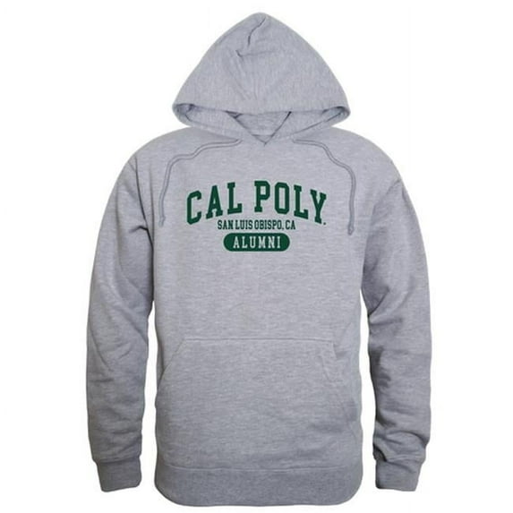 W Republic 561-167-HGY-05 Men Cal Poly Mustangs Alumni Hoodie, Heather Grey - 2XL