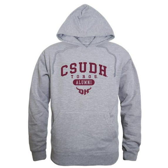 W Republic 561-175-HGY-01 Men Cal State Dominguez Hills Toros Alumni Hoodie, Heather Grey - Small