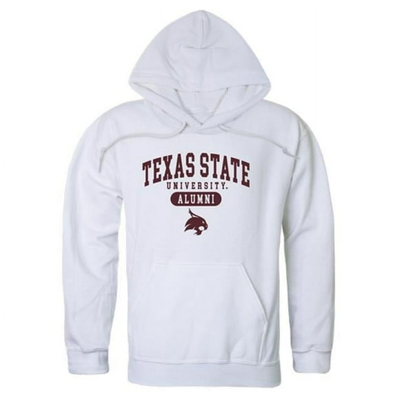 W Republic 561-181-WHT-03 Men Texas State Bobcats Alumni Hoodie, White - Large