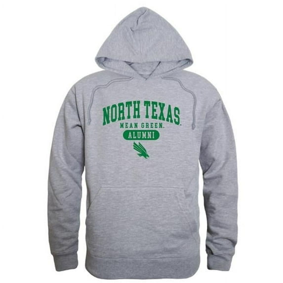 W Republic 561-195-HGY-03 Men North Texas Mean Green Alumni Hoodie, Heather Grey - Large