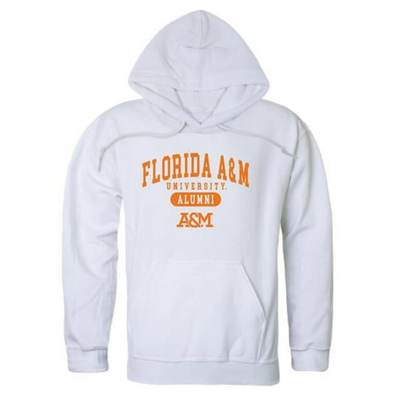 W Republic 561-218-WHT-01 Men Florida A&M Rattlers Alumni Hoodie, White - Small