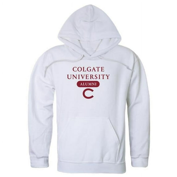 W Republic 561-283-WHT-04 Colgate University Mens Alumni Hoodie, White - Extra Large