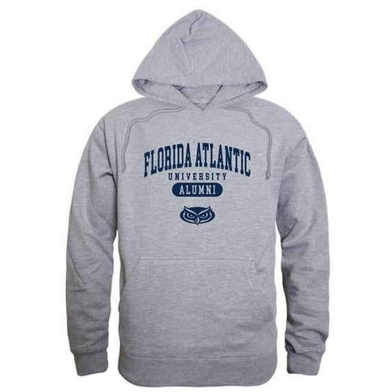 W Republic 561-302-HGY-04 Florida Atlantic University Mens Alumni Hoodie, Heather Gray - Extra Large