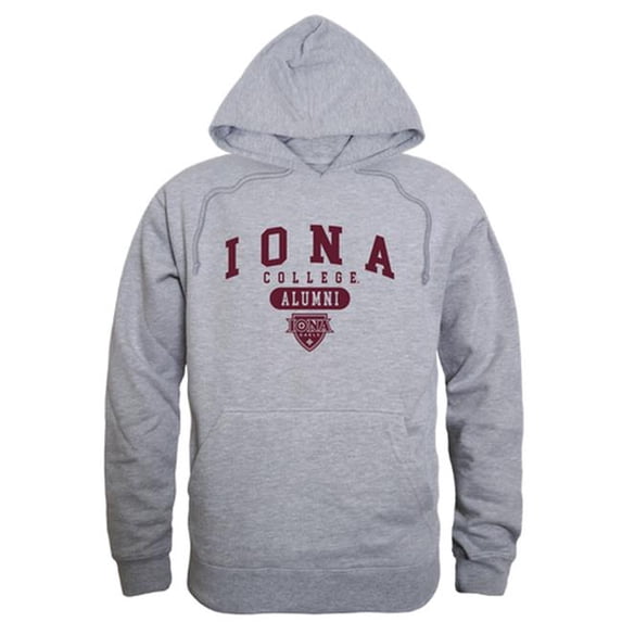 W Republic 561-315-HGY-04 Men Iona College Gaels Alumni Hoodie, Heather Grey - Extra Large