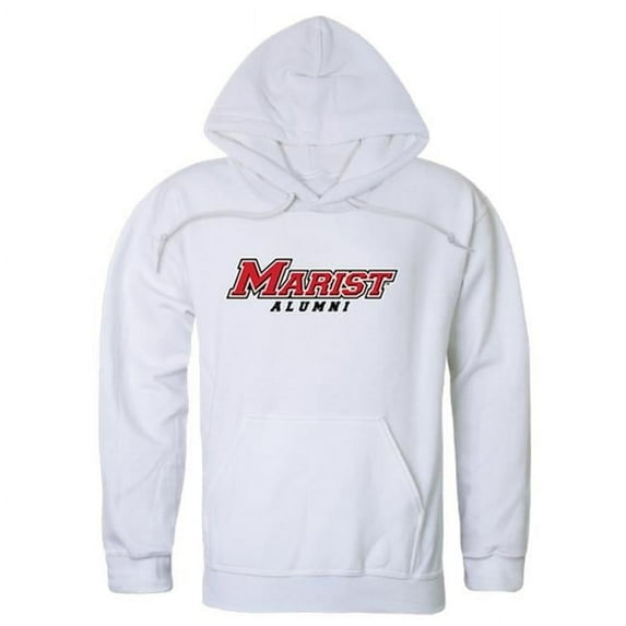 W Republic 561-335-WHT-03 Men Marist Red Foxes Alumni Hoodie, White - Large