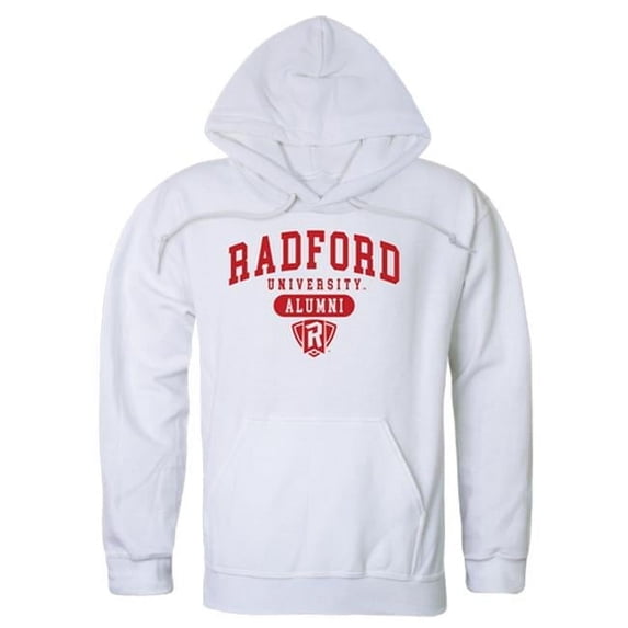 W Republic 561-366-WHT-05 Men Radford Highlanders Alumni Hoodie, White - 2XL