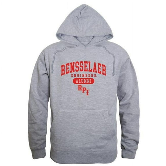 W Republic 561-367-HGY-01 Men Rensselaer Polytechnic Institute Alumni Hoodie, Heather Grey - Small
