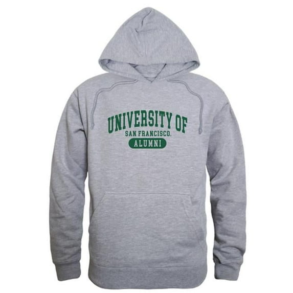 W Republic 561-377-HGY-02 Men San Francisco Dons Alumni Hoodie, Heather Grey - Medium