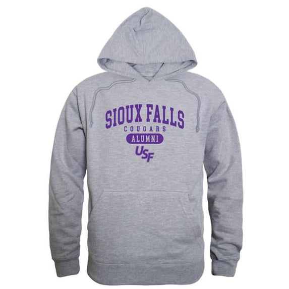 W Republic 561-380-HGY-05 Men University of Sioux Falls Cougars Alumni Hoodie, Heather Grey - 2XL