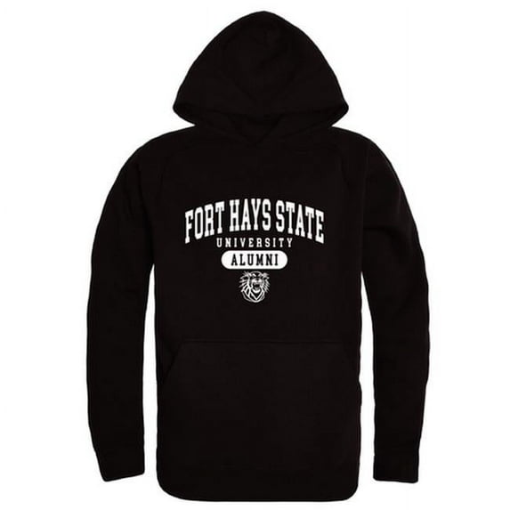 W Republic 561-442-BLK-04 Men Fort Hays State University Alumni Hoodie, Black - Extra Large