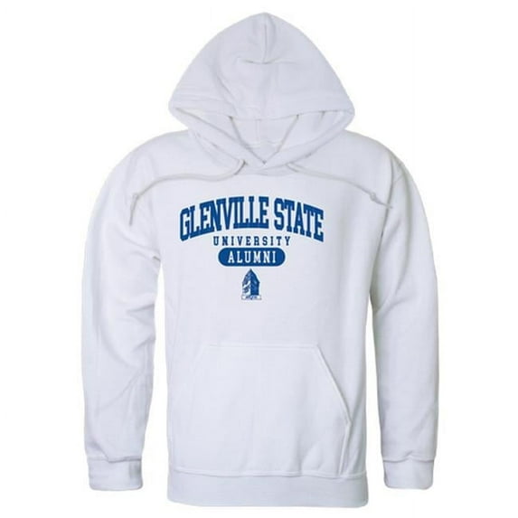 W Republic 561-522-WHT-03 Glenville State University Pioneers Alumni Hoodie, White - Large