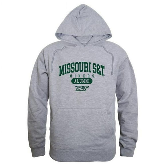 W Republic 561-548-HGY-04 Missouri University of Science & Technology Miners Alumni Hoodie, Heather Grey - Extra Large