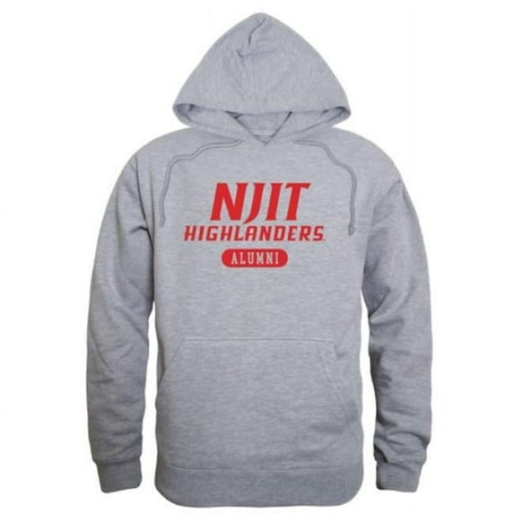 W Republic 561-555-HGY-02 New Jersey Institute of Technology Highlanders Alumni Hoodie, Heather Grey - Medium