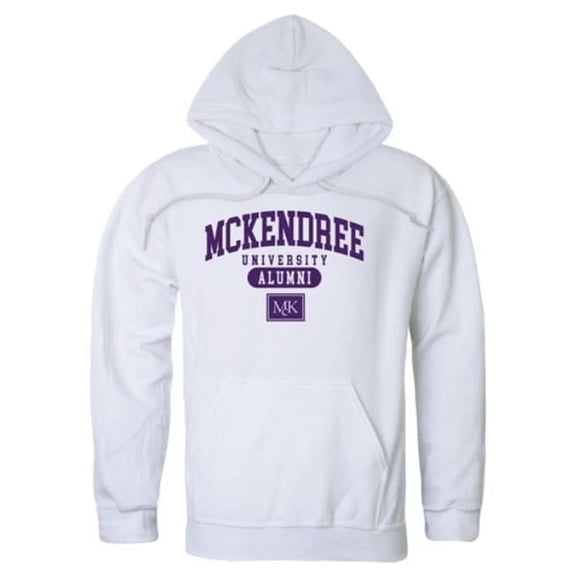 W Republic 561-721-WHT-05 McKendree University Bearcats Alumni Hoodie, White - 2XL
