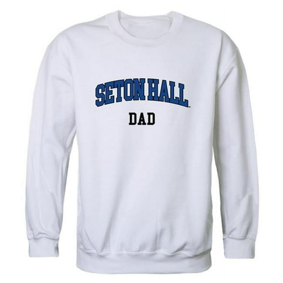 W Republic 562-147-WHT-05 Men Seton Hall Pirates Dad Crewneck Fleece, White - 2XL