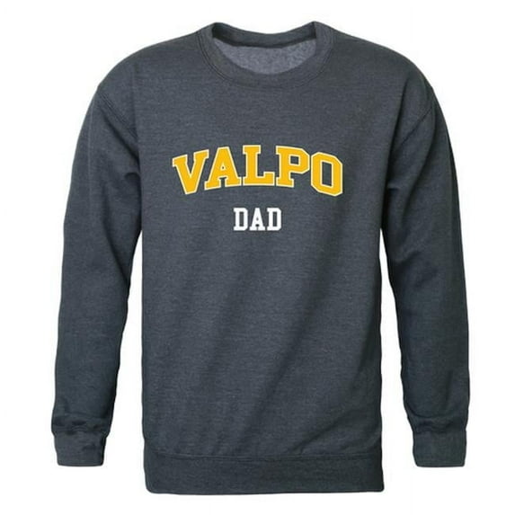 W Republic 562-154-HCH-05 Men Valparaiso Crusaders Dad Crewneck Fleece, Heather Charcoal - 2XL