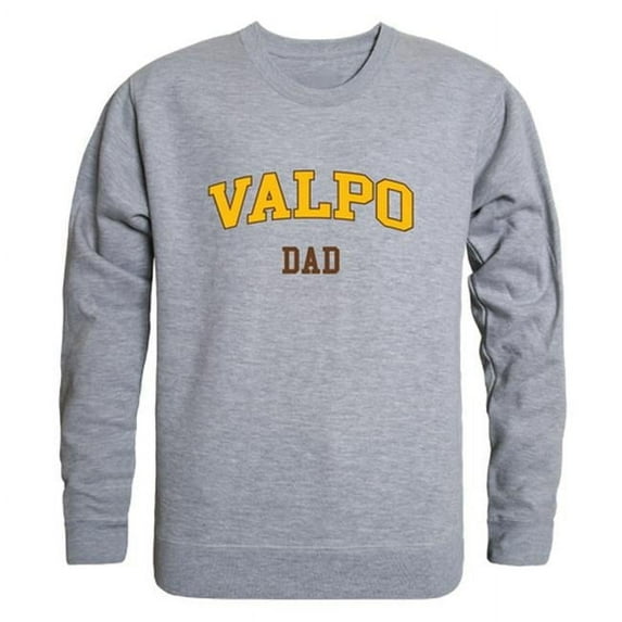 W Republic 562-154-HGY-02 Men Valparaiso Crusaders Dad Crewneck Fleece, Heather Grey - Medium