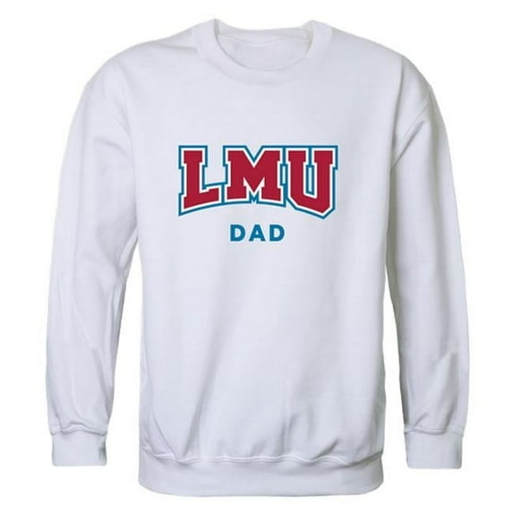 W Republic 562-160-WHT-03 Men Loyola Marymount Lions Dad Crewneck Fleece, White - Large