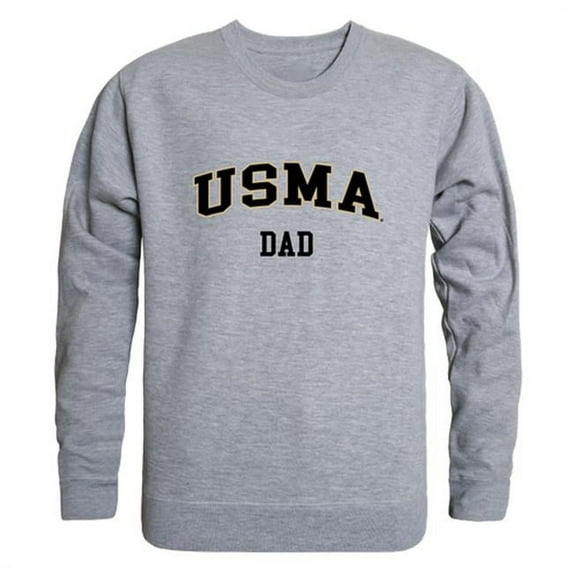 W Republic 562-174-HGY-02 Men United States Military Academy Black Knights Dad Crewneck Fleece, Heather Grey - Medium