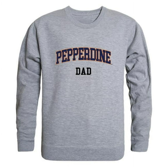 W Republic 562-196-HGY-05 Men Pepperdine Waves Dad Crewneck Fleece, Heather Grey - 2XL