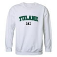 thumbnail image 1 of W Republic 562-198-WHT-01 Men Tulane Green Wave Dad Crewneck Fleece, White - Small, 1 of 1