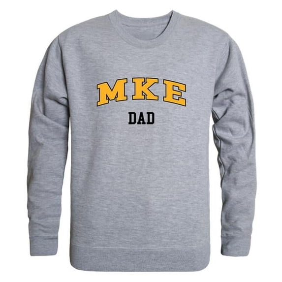 W Republic 562-199-HGY-02 Men Wisconsin Milwaukee Panthers Dad Crewneck Fleece, Heather Grey - Medium