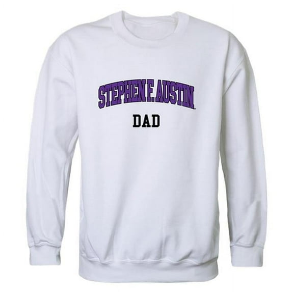 W Republic 562-238-WHT-02 Men Stephen F. Austin State Lumberjacks Dad Crewneck Fleece, White - Medium