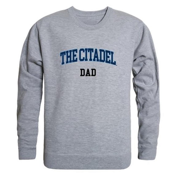 W Republic 562-239-HGY-03 Men The Citadel Dad Crewneck Fleece, Heather Grey - Large