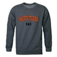 thumbnail image 1 of W Republic 562-248-HCH-01 Men Pacific University Boxers Dad Crewneck Fleece, Heather Charcoal - Small, 1 of 1
