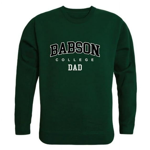 W Republic 562-263-FOR-02 Men Babson College Beavers Dad Crewneck Fleece, Forest Green - Medium