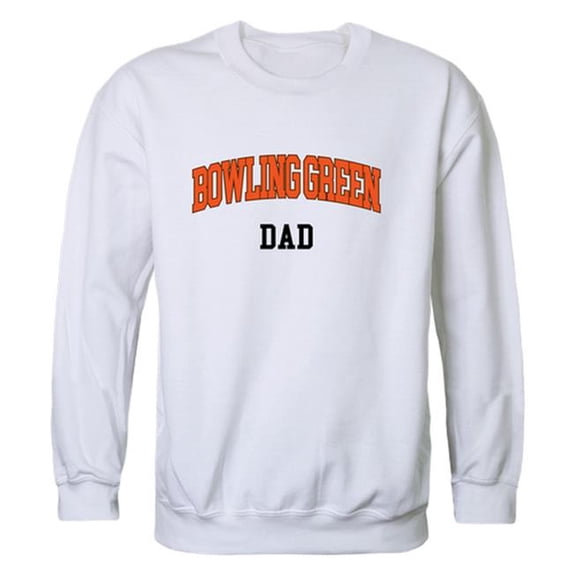W Republic 562-269-WHT-02 Men Bowling Green State Falcons Dad Crewneck Fleece, White - Medium