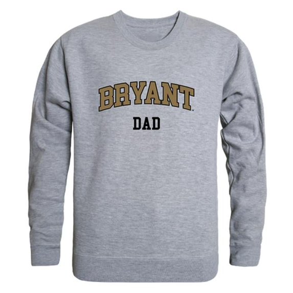 W Republic 562-272-HGY-05 Men Bryant University Bulldogs Dad Crewneck Fleece, Heather Grey - 2XL