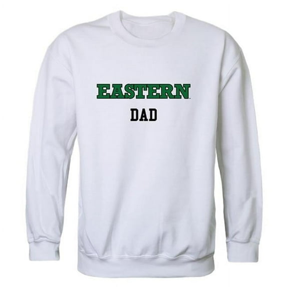 W Republic 562-295-WHT-01 Eastern Michigan University Mens Dad Crewneck T-Shirt, White - Small
