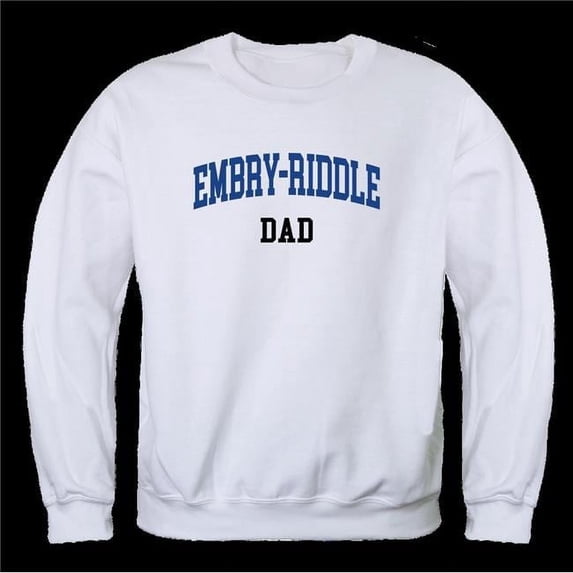 W Republic 562-298-WT2-05 Embry-Riddle Aeronautical University Eagles Dad Crewneck Sweatshirt, White - 2XL