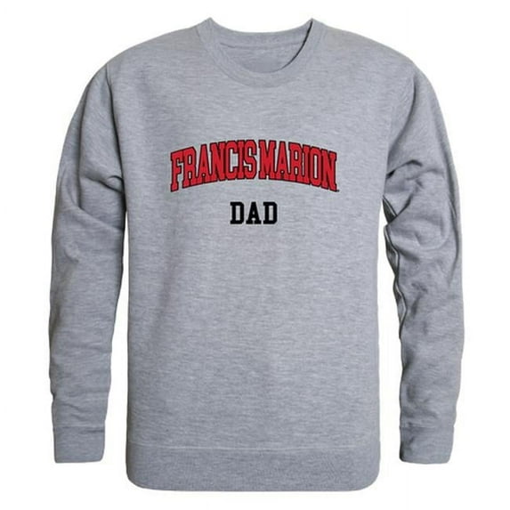 W Republic 562-306-HGY-01 Francis Marion University Mens Dad Crewneck T-Shirt, Heather Gray - Small