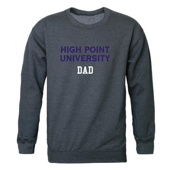 W Republic 562-311-HCH-05 High Point University Mens Dad Crewneck T-Shirt, Heather Charcoal - 2XL