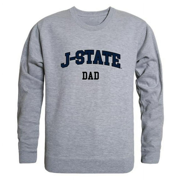 W Republic 562-317-HGY-03 Men Jackson State Tigers Dad Crewneck Fleece, Heather Grey - Large