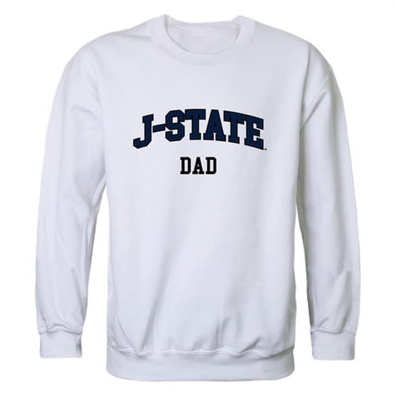 W Republic 562-317-WHT-02 Men Jackson State Tigers Dad Crewneck Fleece, White - Medium
