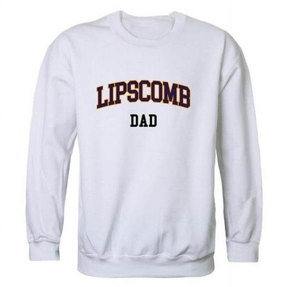 W Republic 562-328-WHT-04 Men Lipscomb Bisons Dad Crewneck Fleece, White - Extra Large