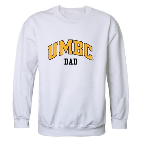 W Republic 562-336-WHT-04 Men Maryland Baltimore Retrievers Dad Crewneck Fleece, White - Extra Large
