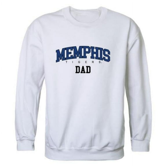 W Republic 562-339-WT2-05 University of Memphis Tigers Dad Crewneck Sweatshirt, White - 2XL