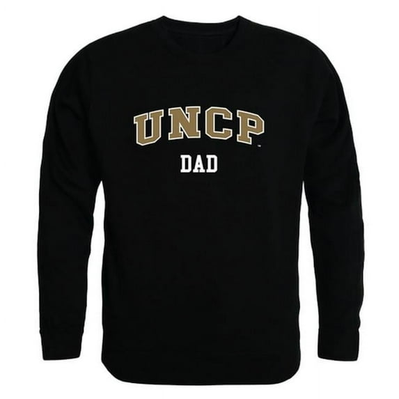 W Republic 562-352-BLK-03 Men UNC Pembroke Braves Dad Crewneck Fleece, Black - Large