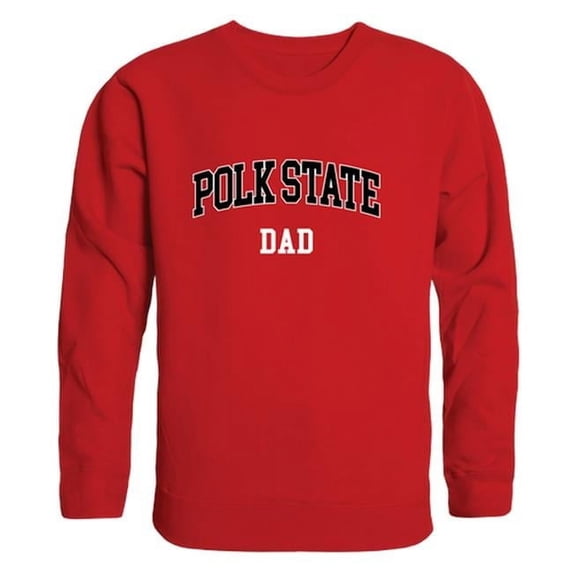 W Republic 562-362-RED-05 Men Polk State Eagles Dad Crewneck Fleece, Red - 2XL