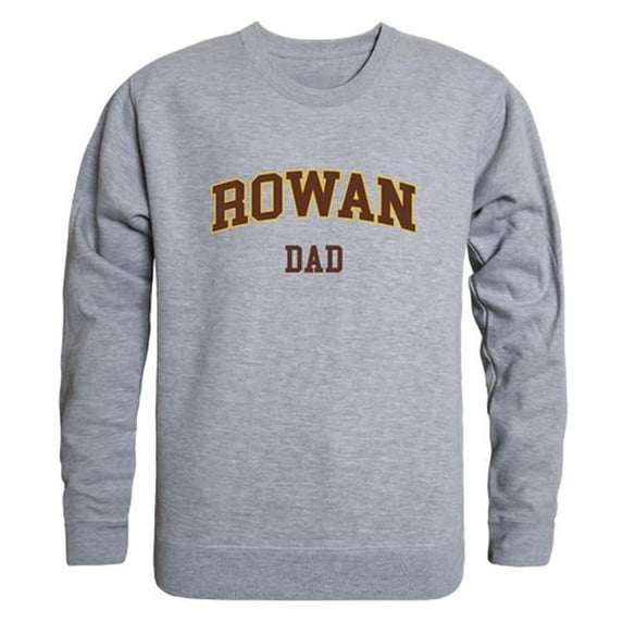 W Republic 562-371-HGY-03 Men Rowan University Dad Crewneck Fleece, Heather Grey - Large