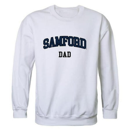 W Republic 562-375-WHT-05 Men Samford University Bulldogs Dad Crewneck Fleece, White - 2XL